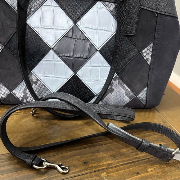 Coach Brooke Carryall Blue and Gray Patchwork with COA - Picture 10 of 13